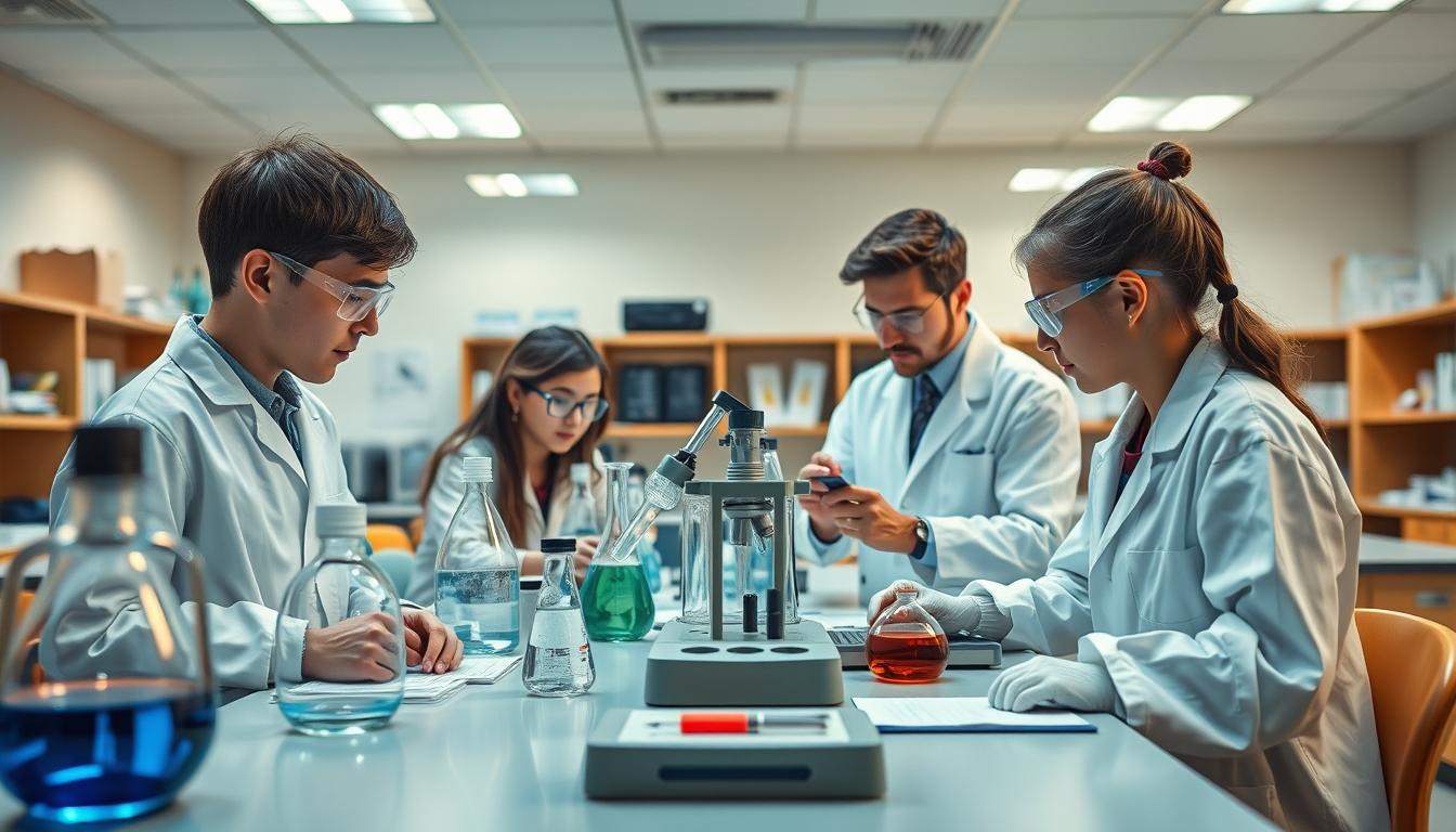 Students collaborating in study space