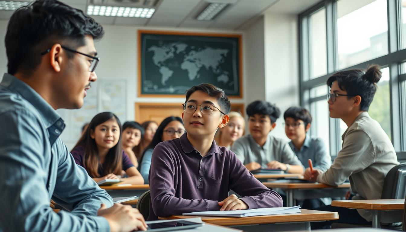 Student developing practical and academic skills